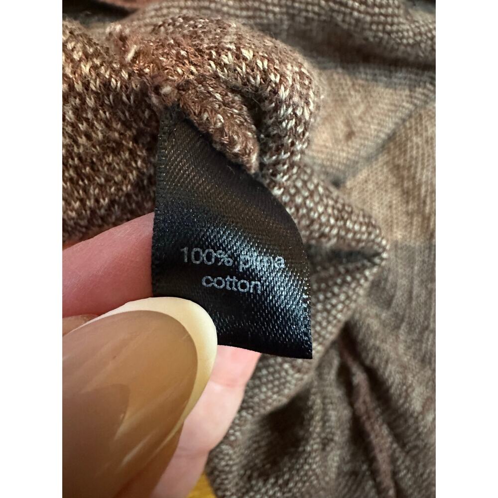Peruvian Connection 100% Pima Cotton Midi Skirt Women’s Medium Brown Pull-On - Picture 6 of 8